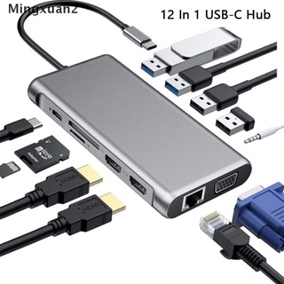 [Ming] convertidores adaptadores USB-C Hub 12 en 1 para laptops USB 3.0
