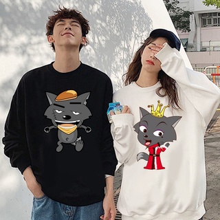 De dibujos animados pareja de las mujeres de manga larga suéteres sudaderas Unisex impreso suéter 4166
