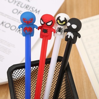 creativo papelería spiderman bolígrafo de gel coreano de dibujos animados negro estudiante bola pluma lindo aprendizaje oficina