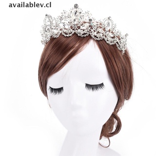 (hotsale) Rhinestones Baroque Bridal Crown Tiara Wedding Bride Hair Headdress Flower King {bigsale}