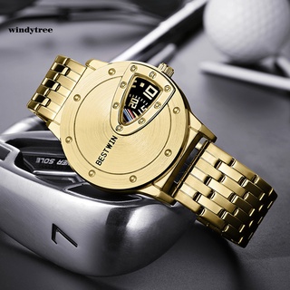 [W&T] Reloj de pulsera de acero inoxidable para hombre impermeable reloj de pulsera para la vida diaria