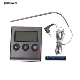 pumiwei digital probe horno y termómetro de carne temporizador para barbacoa parrilla carne alimentos cocinar cl