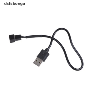 *dsfsbonga* USB 2.0 A Male To 3-Pin/4-Pin Connector Adapter Cable For 5V Computer PC Fan hot sell