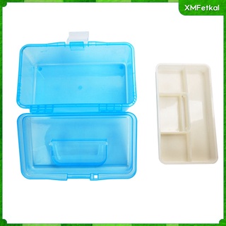 caja de almacenamiento de plástico de tres capas de 10" organizador multiusos estuche portátil