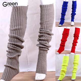 greenhome calcetines de punto elásticos de Color sólido en el muslo sobre la rodilla