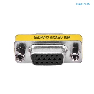 SUP Mini Female to Female VGA HD15 Pin Gender Changer Converter Adapter Connector