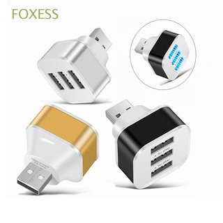 FOXESS Para PC Portátil USB 2.0 Hub Mini 3 Puertos Divisor De Teléfono Móvil Cargador De Alta Velocidad Adaptador De Windows Socket/Multicolor (1)