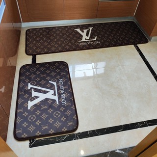 Chanel CUCCI LV alfombra de cocina absorbe antideslizante patrón geométrico alfombrilla de baño (1)