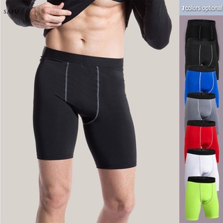 Hombres pantalones cortos de compresión deporte atlético bajo la piel Base capa medias pantalones cortos