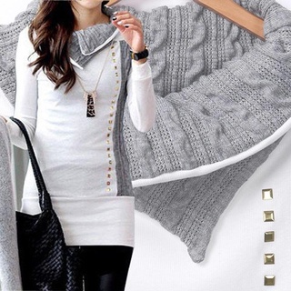 mujer invierno manga larga jersey sudadera con capucha chaqueta suéter abrigo