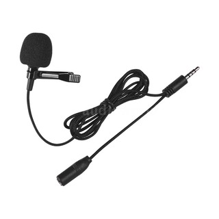 Mini micrófono de condensador Lavalier de solapa con Clip con mm auriculares O
