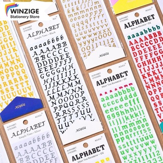 Winzige-Pegatina Vintage Del Alfabeto (Etiqueta Engomada De Agradecimiento)