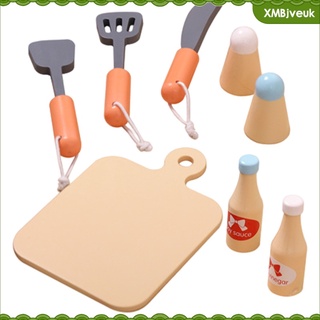 14Pcs Wood Kitchen Playset House Shovel Gloves Cutting Board Educational Toy