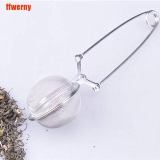 [ffwerny] Stainless Steel Spoon Tea Ball Infuser Filter Squeeze Leaves Herb Mesh Strainer