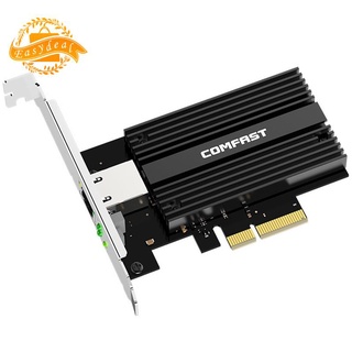 Comfast 10G Ethernet G/5G/10G PCI-E adaptador de tarjeta de red inalámbrica Pcie-X4 10Gbps transmisión rápida Dongle para Windows/Linux (1)
