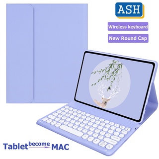 ASH Galaxy Tab A7 Lite 8.7 Teclado Funda De Cuero Inalámbrico Bluetooth Tablet Cubierta Magnética Samsung