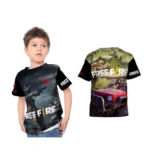 Camisa corta infantil diseño Free Fire 3d Fullprint Art 6kids camiseta
