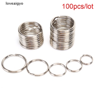 Loveaigyo 100pcs/lot Key Rings DIY Metal Key Holder Split Rings Hoop Metal Loop Keychain CL