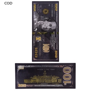 [cod] lámina de oro negro antiguo usd 100 moneda dólares conmemorativos billetes decoración caliente (5)