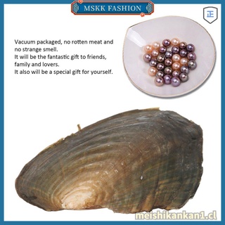 moda vacuum-pack oyster pearls mejillón shell con 6 x perlas dentro de perlas de agua dulce [mskk] (8)