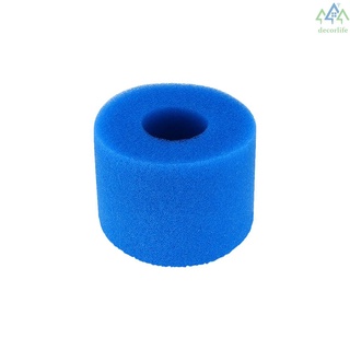 filtro de piscina, filtro de piscina para intex tipo s1 reutilizable/lavable piscina filtro de espuma cartucho esponja limpiador de piscina, azul 10,8 x 7,3 cm
