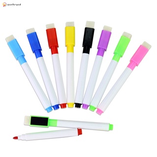 8pcs Color Magnet Pens Magnetic Wipe White Board Markers Built In Erases (6)