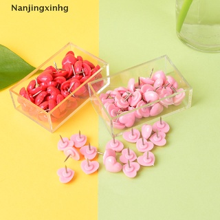 [nanjingxinhg] 50 pzs tachuelas de pulgar en forma de corazón encantadoras tachuelas de pared para el hogar [caliente] (1)