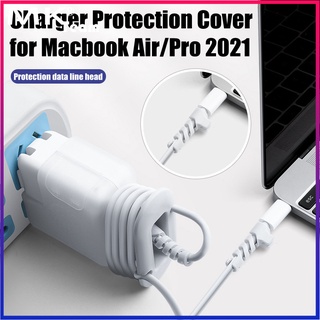 Para Apple MacBook Pro A2338 A2251 Air13 A2337 Retina M1 Protector caso adaptador cable de alimentación enrollador cargador funda protectora 61W 96W 29W