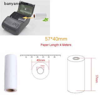 banyanshaw rollo de papel de recibo térmico de 57 x 40 mm para móvil pos impresora térmica de 58 mm cl