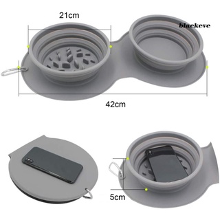Be-Pet Bowl plegable portátil de silicona para gatos, perro, perro, doble arco, accesorios para mascotas (5)