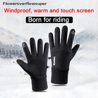 Fsmy guantes deportivos de invierno para exteriores/pantalla táctil cálida/guantes de dedo completo/Fitness