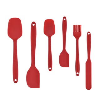 ✲Mf☼Juego de 6 utensilios de cocina para Chef, juego de herramientas de cocina de silicona, raspador de utensilios de cocina, Kit de cuchillos de pastel (9)