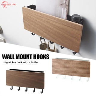 Wall Mounted Key Holder Key Chain Rack Hanger with 5 Hooks Multiple Mail and Key Holder Organizer for Door Entryway Hallway