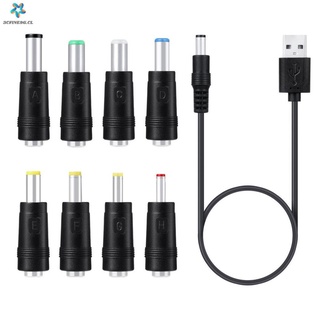 DC Charging Power Cord USB To 5521 Multifunctional DC Interchangeable Plug