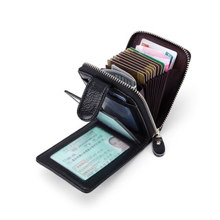 Unisex Card Holder Men Purse Short Wallet Portable Driver License Business Men Leather Card Holder