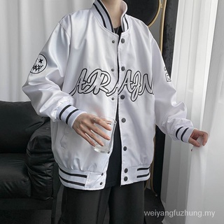 Besbol uniforme niños temporada completa tendencia Kot exterior chaqueta de vidrio salvaje marca estudiante Sukan chaqueta (9)