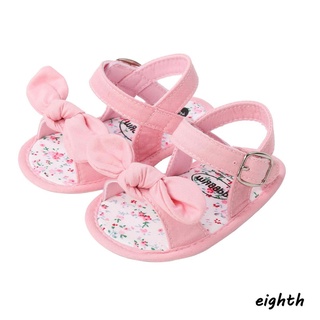 ❈Wh♧Zapatos planos antideslizantes para bebés, estampado Floral, sandalias de suela suave para bebé niñas, blanco/azul marino/rosa (1)