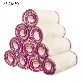 FL 10 pzs insertos reutilizables de algodón de bambú suave para pañales y fundas de tela