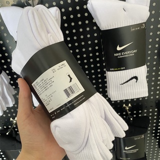 NewNike Calcetines para hombres y mujeres Calcetines deportivos de tubo medio de algodón puro Calcetines de baloncesto para correr de tubo largo Elite en blanco y negro