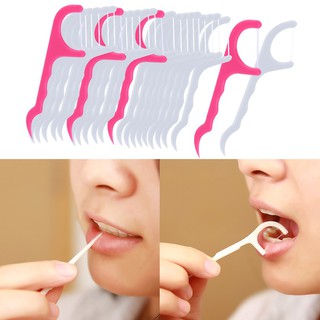 25 Pzs Púas De Hilo Dental 2 En 1 Limpieza De Dientes Cuidado Oral (1)
