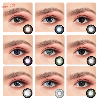1 par de lentes de contacto negras/marrones para ojos grandes (1)