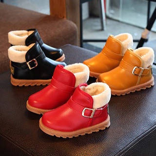 niños caliente botas de algodón botas cortas gruesa moda nieve algodón zapatos botas de algodón
