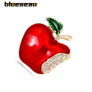 [blueseau] broche de aceite de gota de oro al389-a kc, broche de manzana, 3,1 x 3,3 cm, rojo (1)