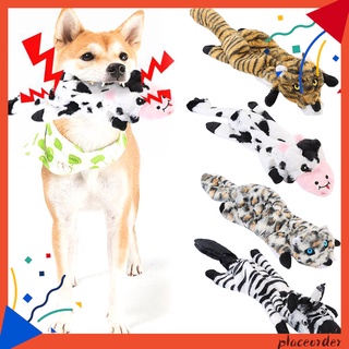 placeorder peluche mascota perro de dibujos animados animal patrón molar limpiador de dientes cepillo palo masticar juguete