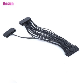 [Aosun] 24Pin fuente de alimentación sincronizador ATX minería 30 cm 24 pines Dual PSU Cable para minería