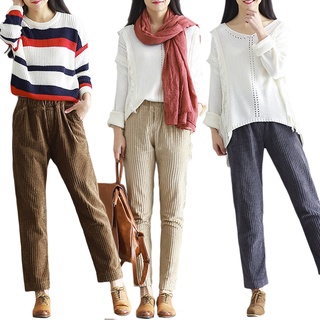 Le pantalones De terciopelo Vintage para mujer/calzoncillos sueltos sueltos