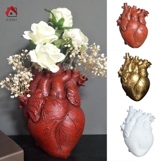 Ikxrm creativo maceta simulación en forma de corazón florero resina anatómica órgano maceta adorno para el hogar Halloween