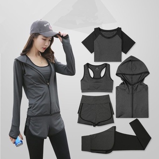 Spring And Autumn Professional Yoga Clothes Suit Quick-Drying Breathable Female Beginner Workout Clothes 2021New Gym Running Yoga Suit (1)
