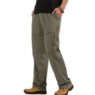 Los hombres pantalones de carga Casual suelto militar táctico pantalones Multi-bolsillo mono deportivo holgado de algodón pantalones de trabajo más el tamaño 6XL