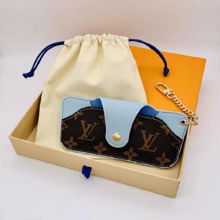 Lv gafas caso con caja gafas bolsa portátil gafas de sol funda protectora gafas bolsa adornos bolsa accesorios